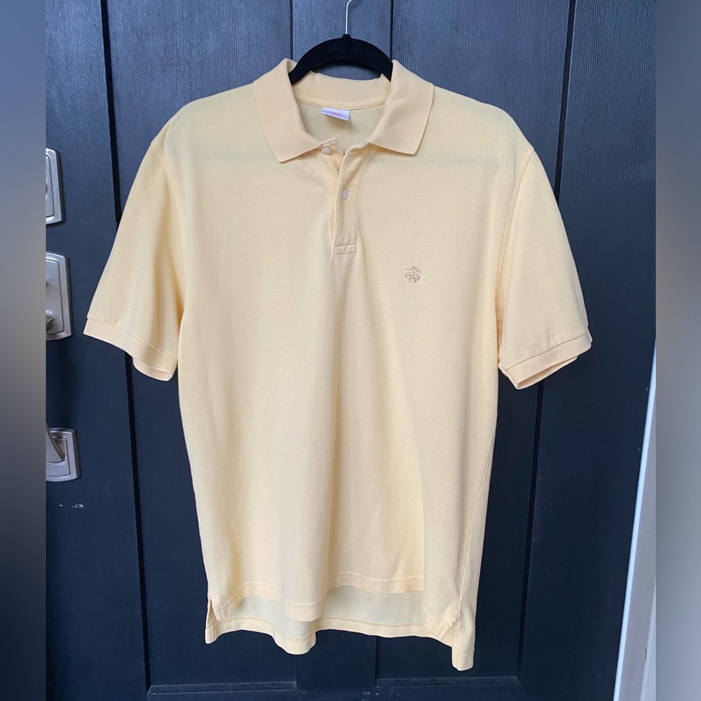 BROOKS BROTHERS Regular Fit Polo Shirt—Yellow—medium